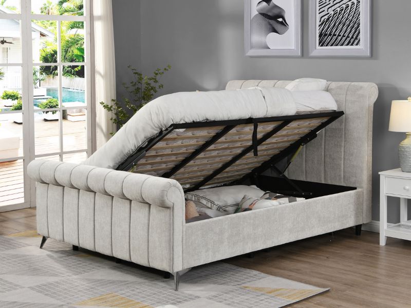 Carlow Gas-Lift Bed - Grey