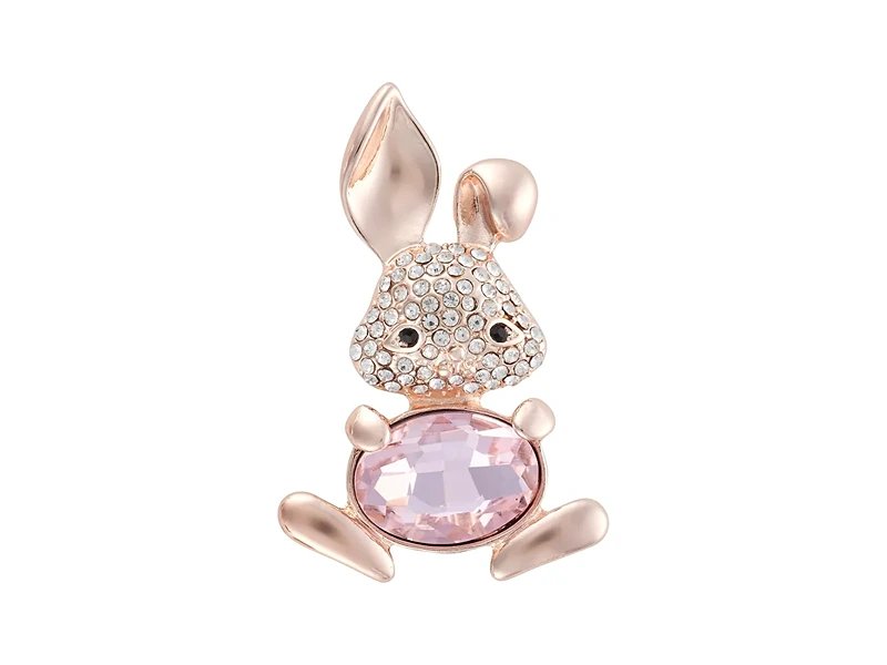 Indulgence Rose Gold Crystal Rabbit Brooch