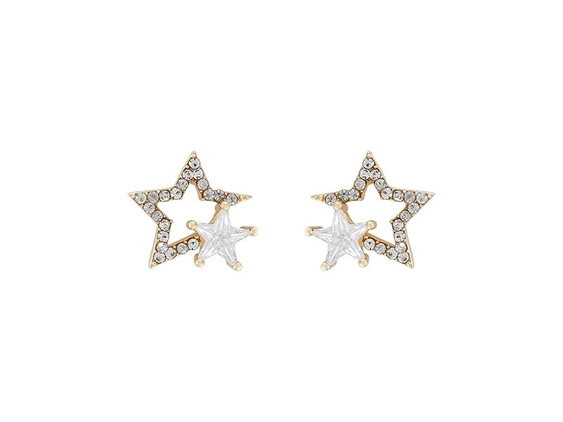 Indulgence Gold Crystal Star Earrings