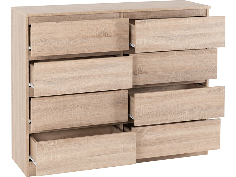 Nevada 2 Drawer Bedside - White Gloss