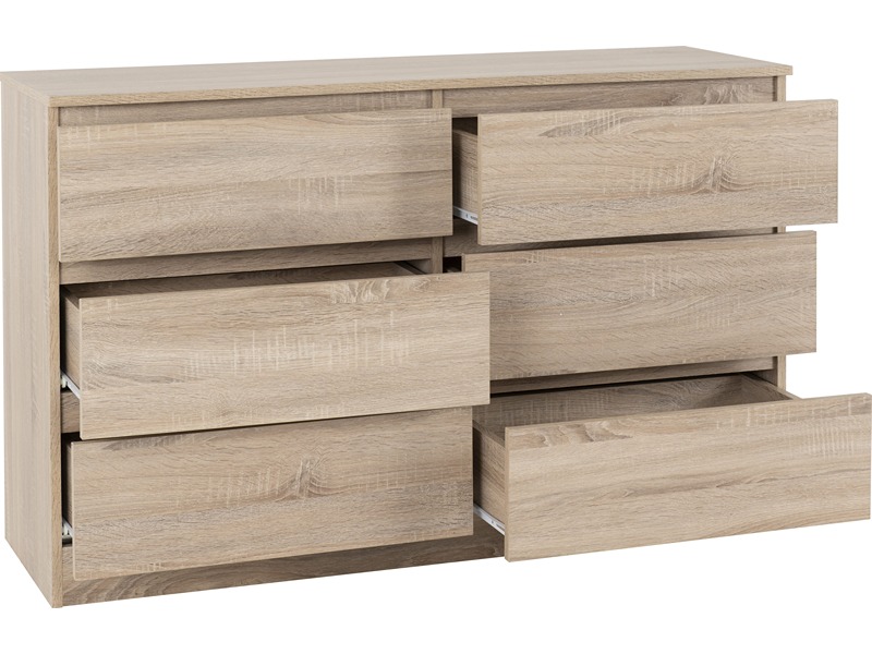 Nevada 3 Drawer Bedside - White Gloss