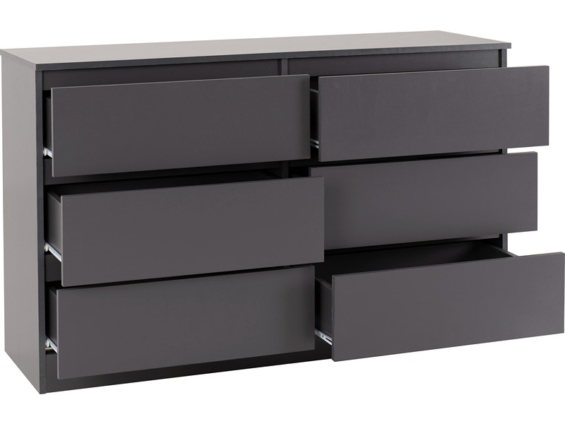 Malvern 6 Drawer Chest - Grey