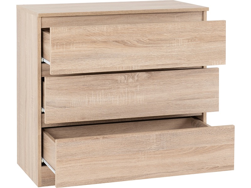 Malvern 3 Drawer Chest - Sonoma Oak Effect