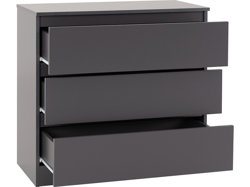 Malvern 3 Drawer Chest - Grey