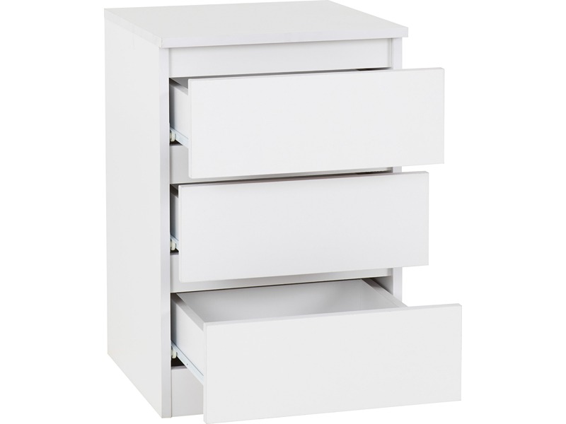 Nevada 4 Door 2 Drawer Mirrored Wardrobe - White G