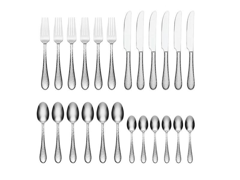 Oneida Tibet Hammered Cutlery Set 24 Piece