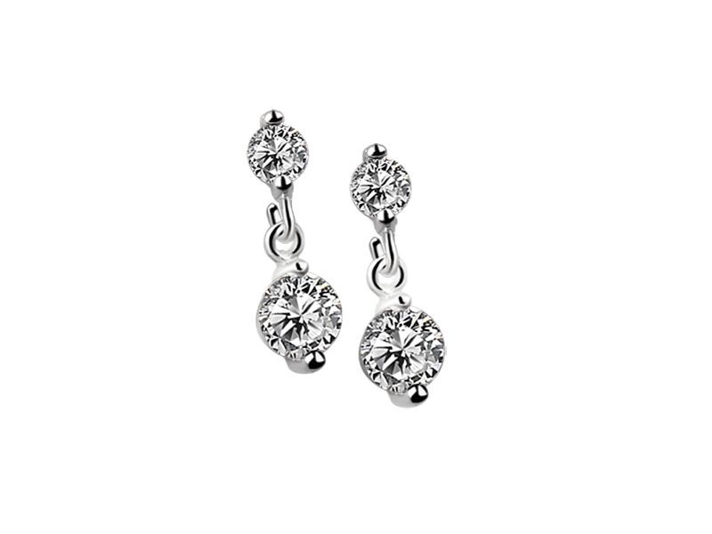 Newbridge Jc2650 Drop Earrings Clear Stone