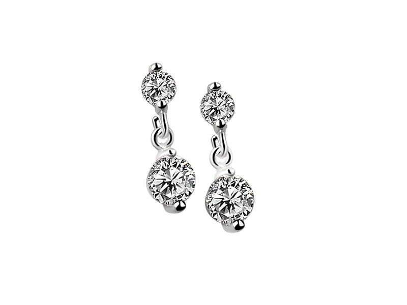 Newbridge Jc2650 Drop Earrings Clear Stone