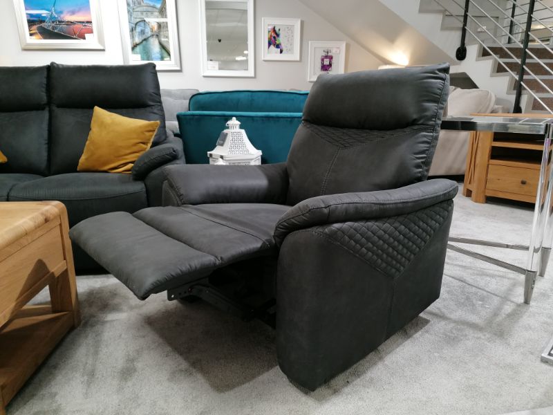Hunter 1 Seater Recliner - Charcoal