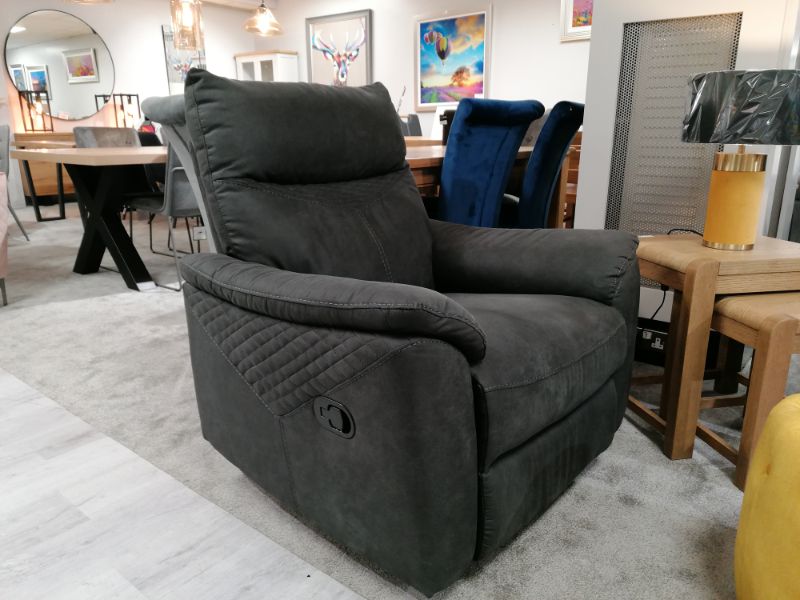 Hunter 1 Seater Recliner - Charcoal