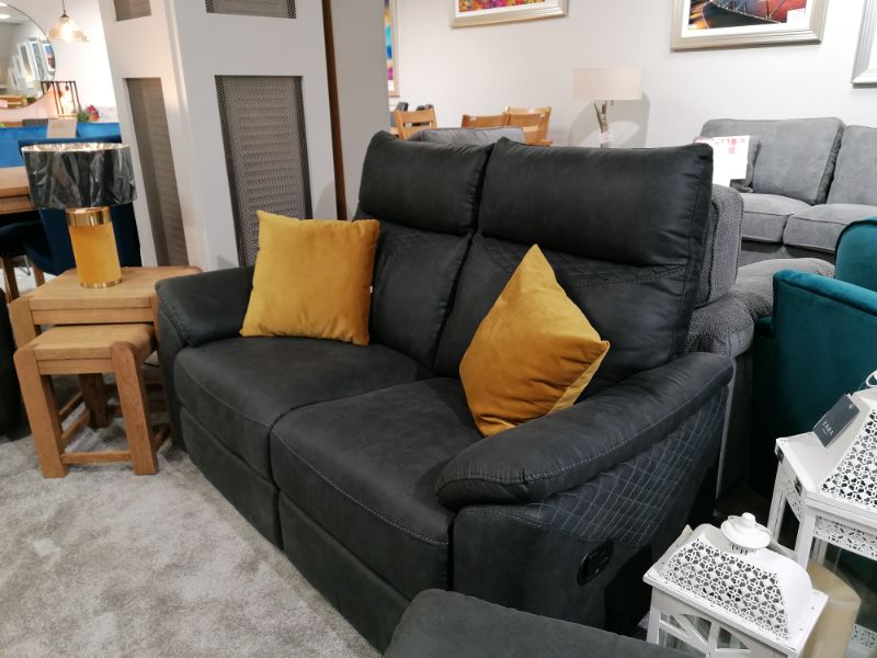 Hunter 2 Seater Recliner - Charcoal