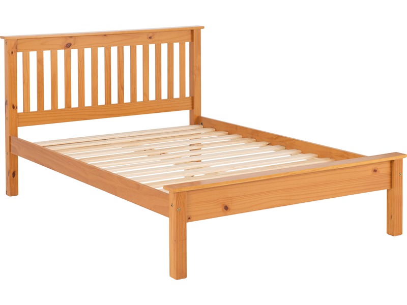 Monaco 4'6" Bed Low Foot End - Antique Pine