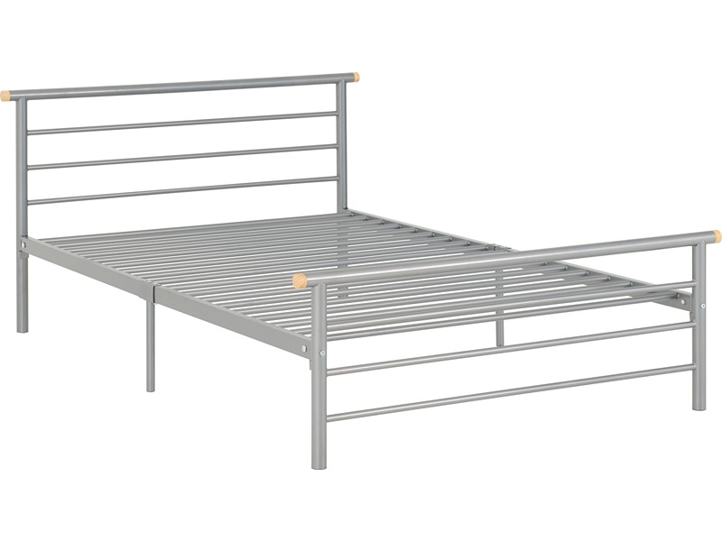 Orion 4'6" Bed - Silver