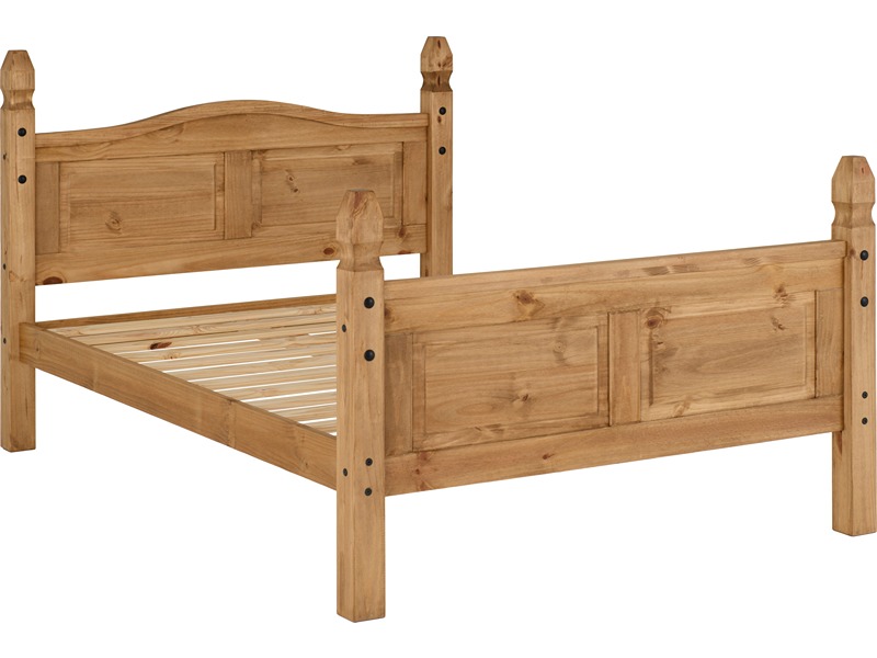 Corona 5' Bed High Foot End - Distressed Waxed Pin