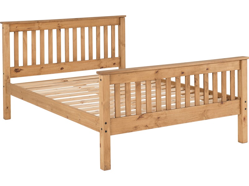 Monaco 5' Bed High Foot End - Distressed Waxed Pin