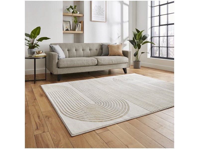 Apollo Grey and Gold Rug