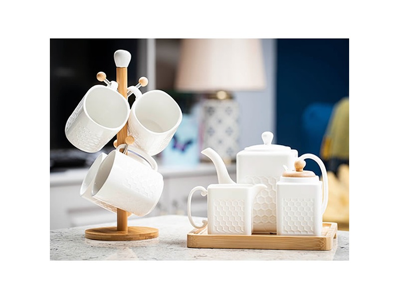 Newgrange Living White Ceramic Tea Set 3-Piece