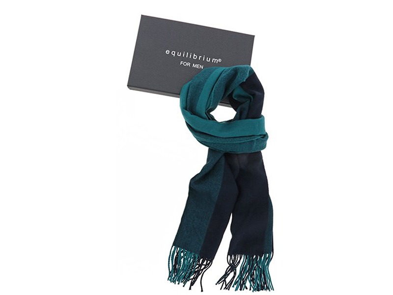 Eq For Men Colourblock Scarf Green and Blue