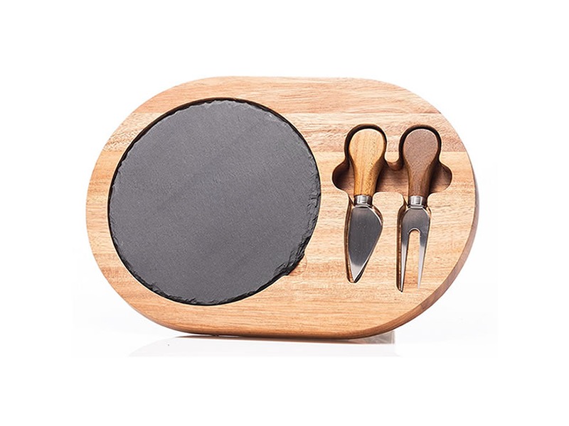 2 Piece Cheese Slate Cutting Board