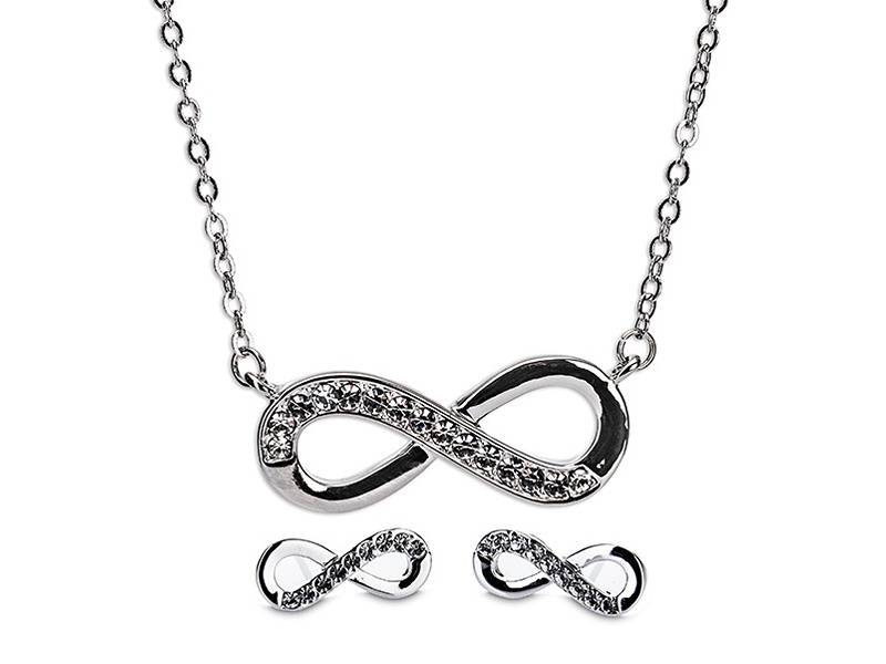 Newgrange Living Silver Infinity Necklace and Earr