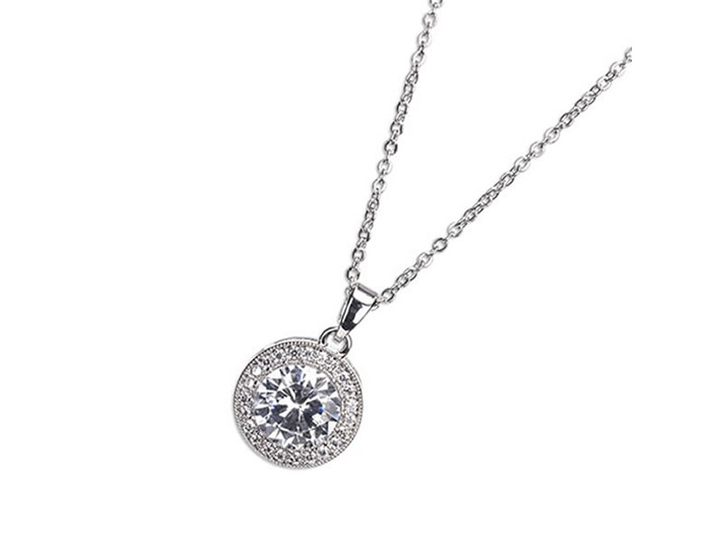 Newgrange Living Silver White Stone & Diamante Pen