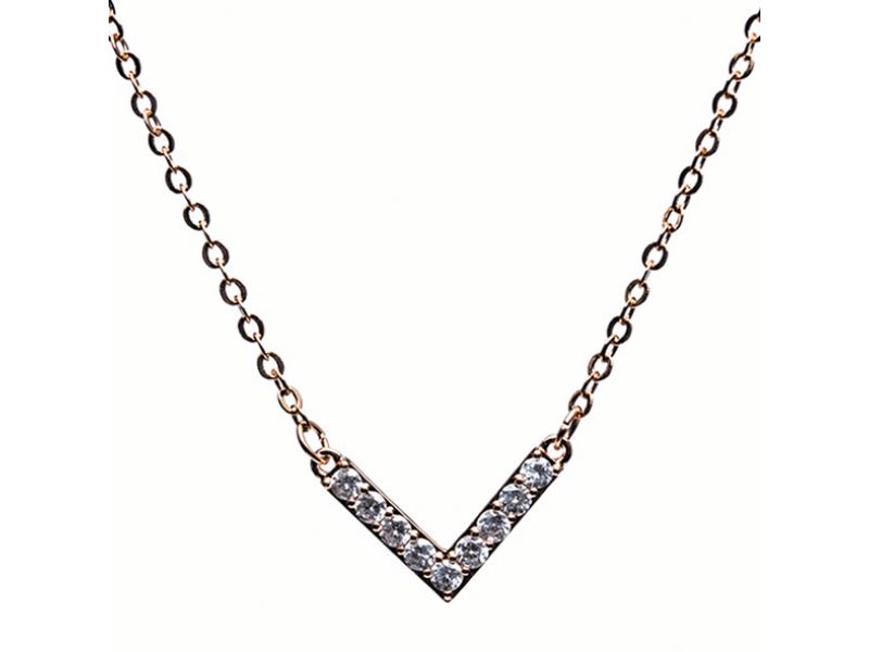 Rose Gold V Pendent