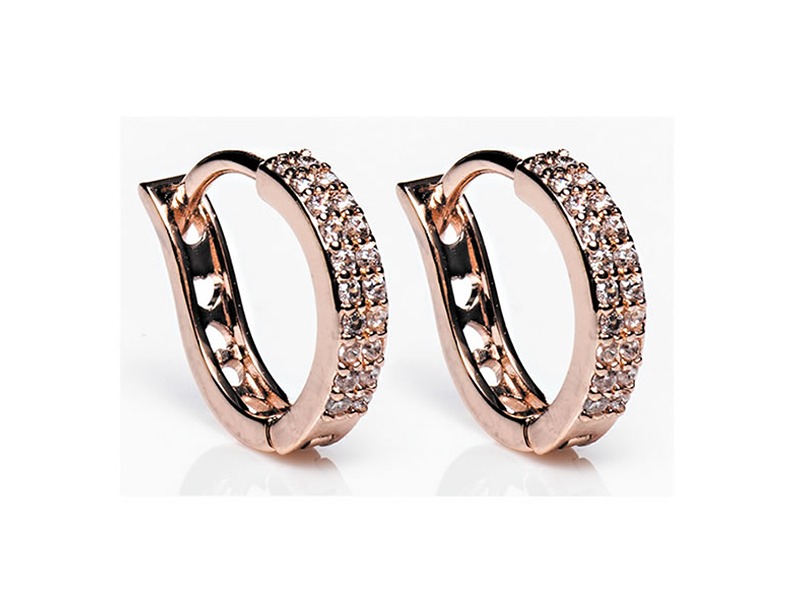 Newgrange Living Rose Gold Hoop Earrings