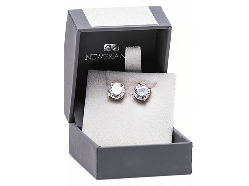 Newgrange Living Rose Gold Large Stone Earrings
