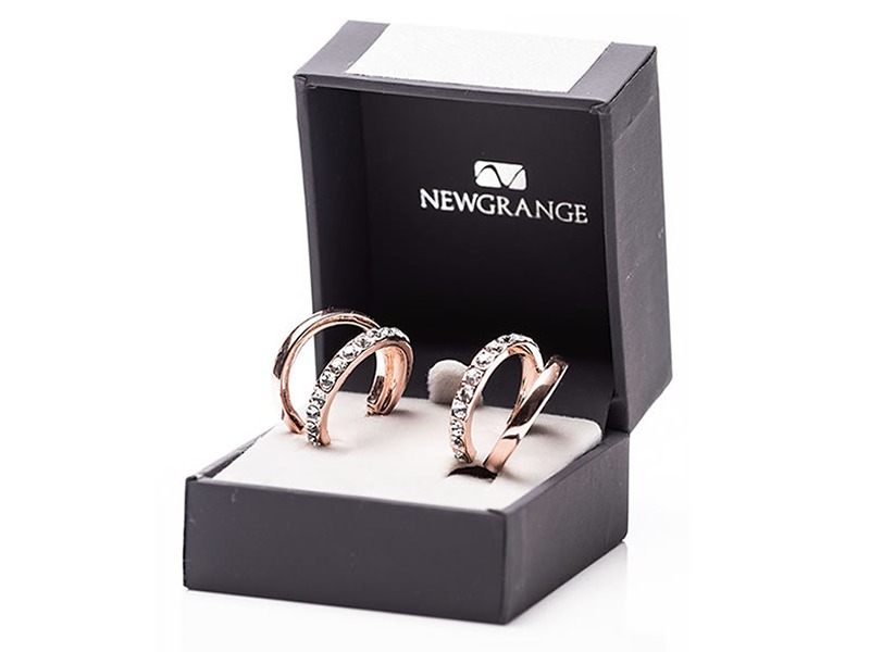 Newgrange Living Rose Gold Double Loop Earrings