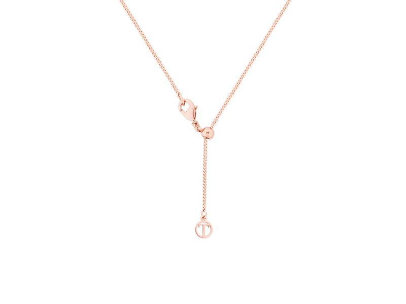 Allied Feather Pendant RG Inset With Clear CZ