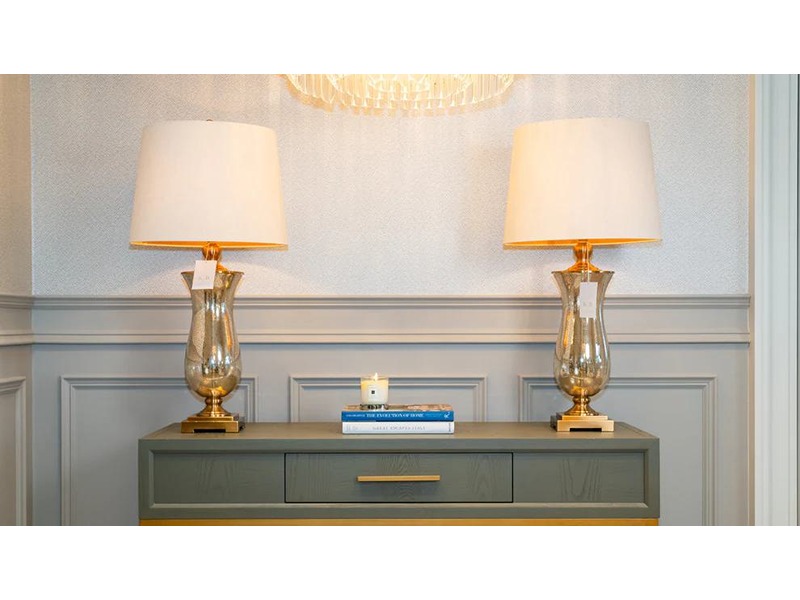 Katie Bleu Armani 1 Drawer Console Table