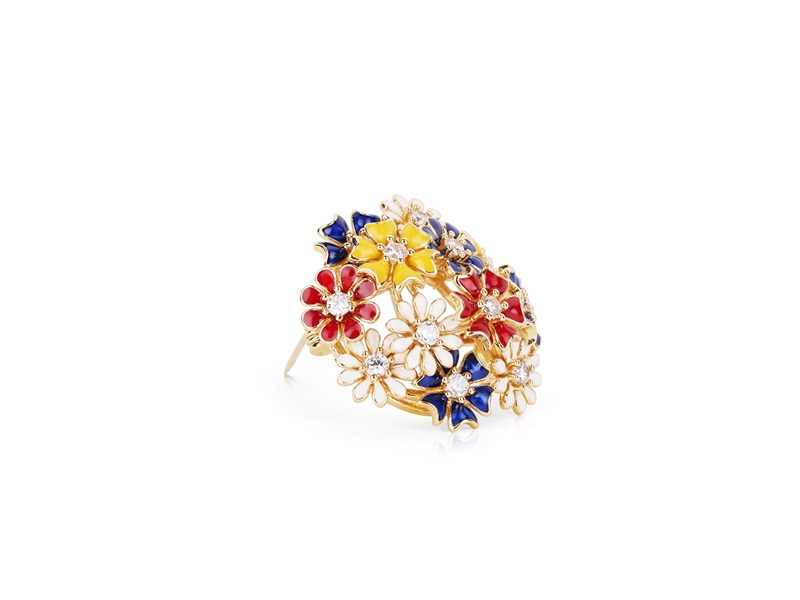 Newbridge Gold Plated Floral Cluster Brooch