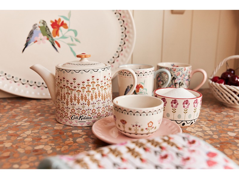 Cath Kidston Budgie Breakfast Mug Blue