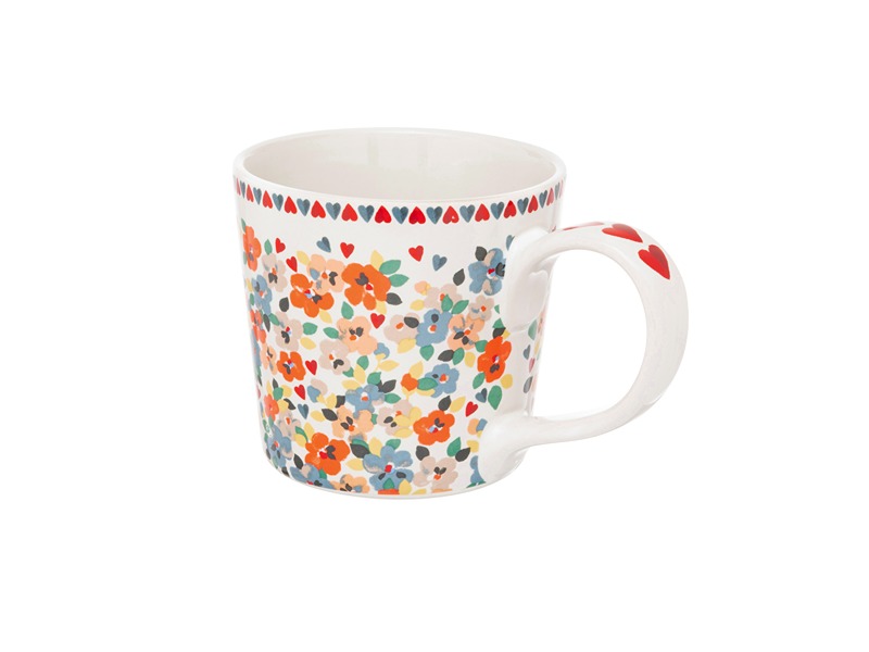 Cath Kidston Painted Pansies Cream Dolly Mug