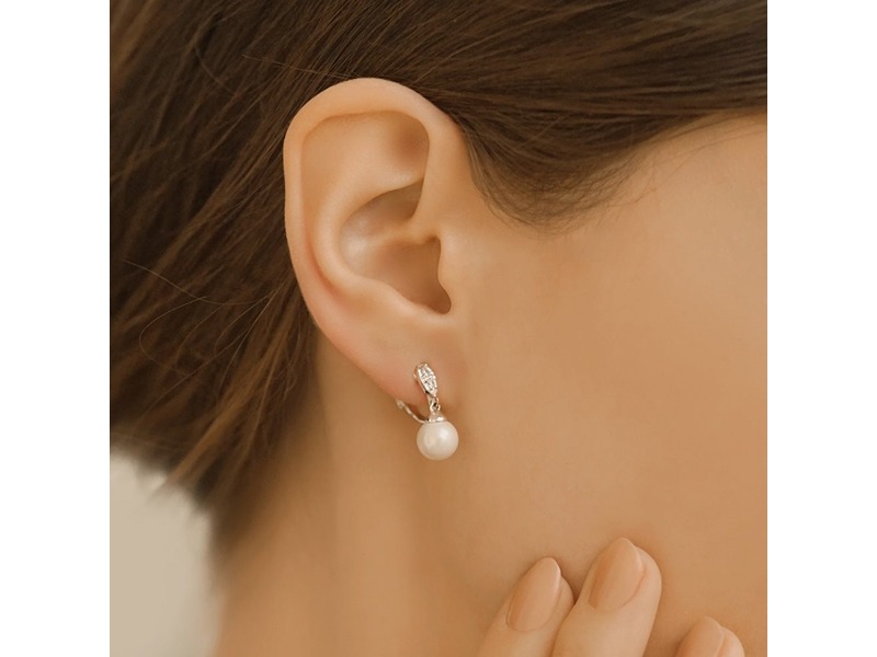 Newbridge Clip On Earrings With Pearl Drop