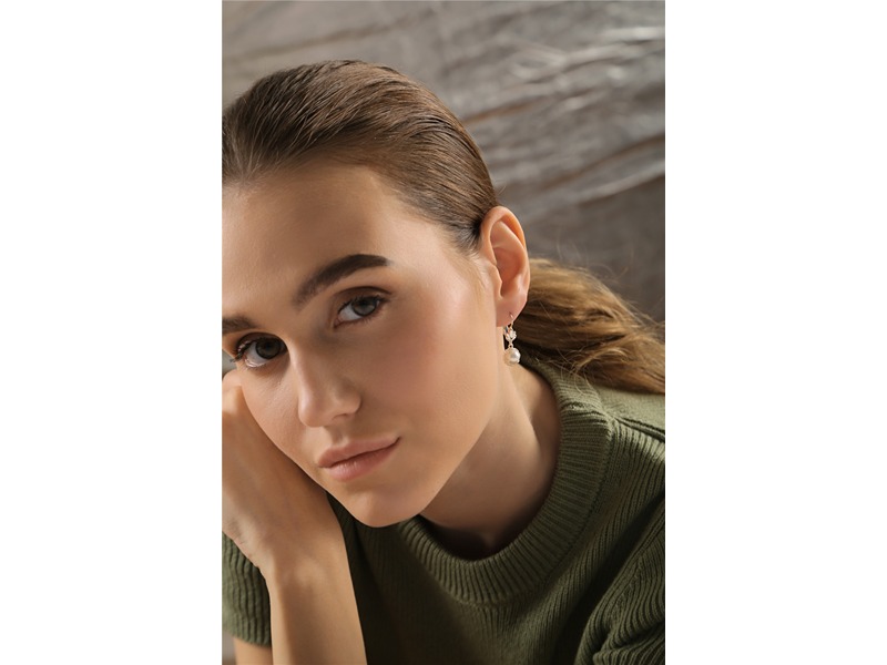 Newbridge Pearl Leaf Drop Earrings