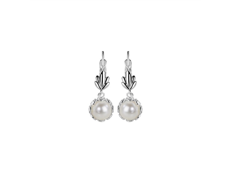 Newbridge Pearl Leaf Drop Earrings