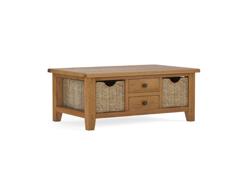 Burford Large Coffee Table With Basket