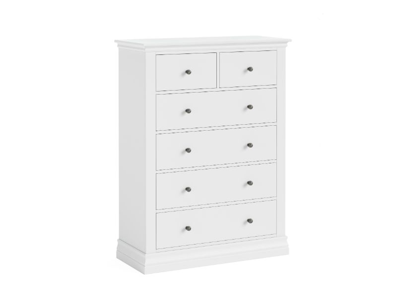 Bordeaux 2 Over 4 Chest White