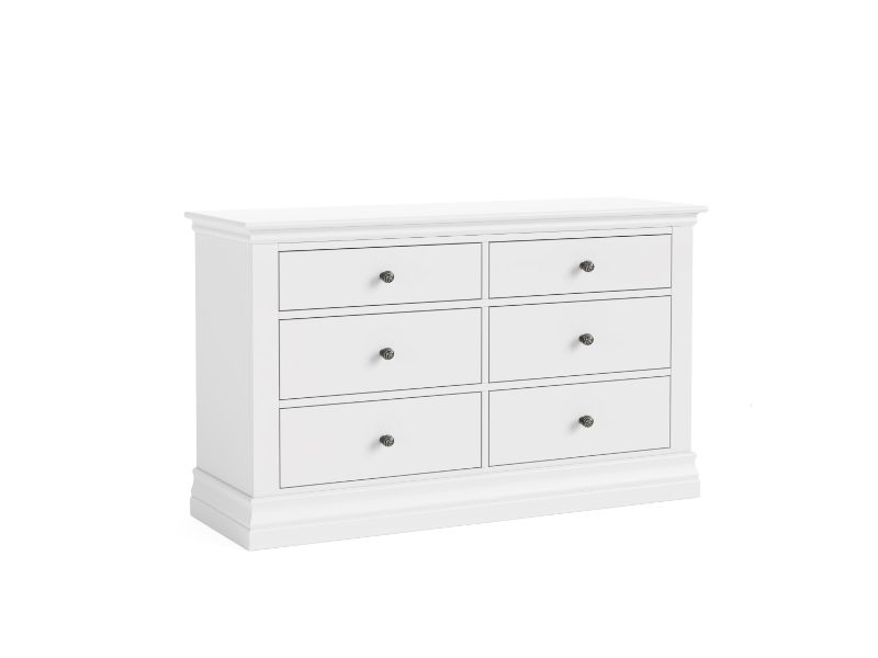 Bordeaux 6 Drawer Chest White