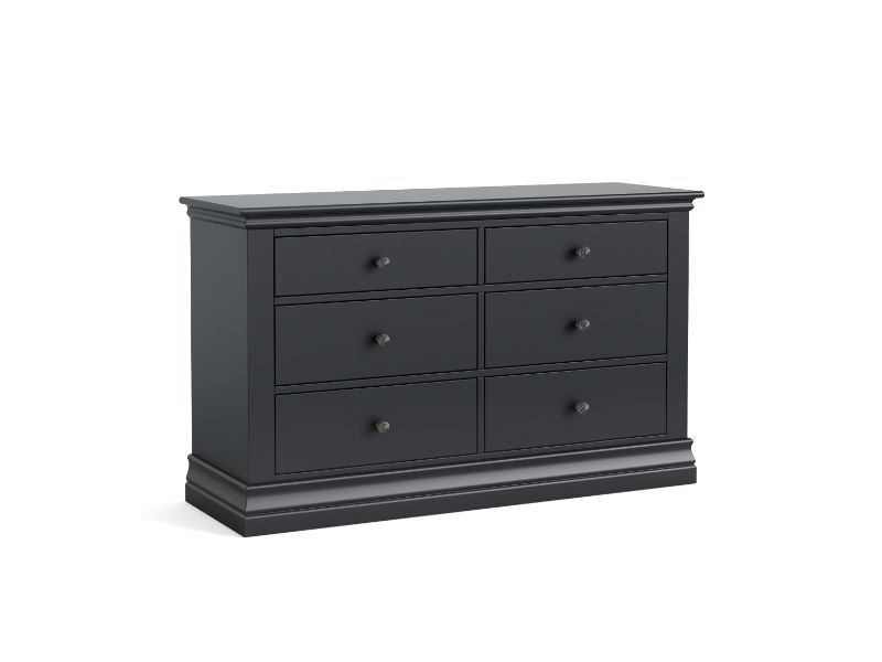 Bordeaux 6 Drawer Chest Charcoal