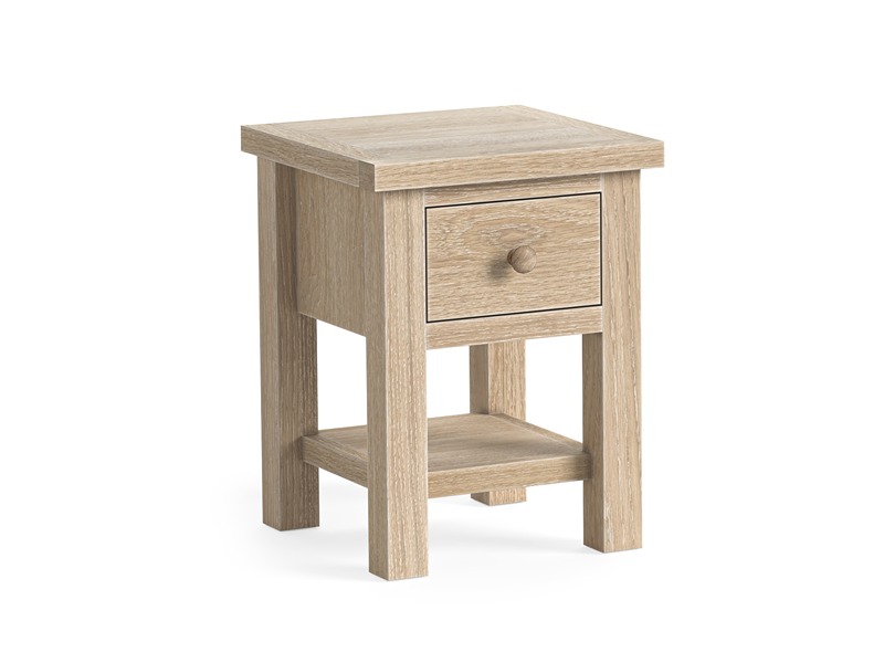 Modern Country Oak Lamp Table With Shelf