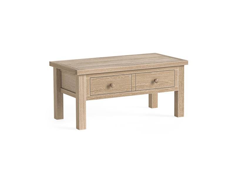 Modern Country Oak Coffee Table With Drawer Only