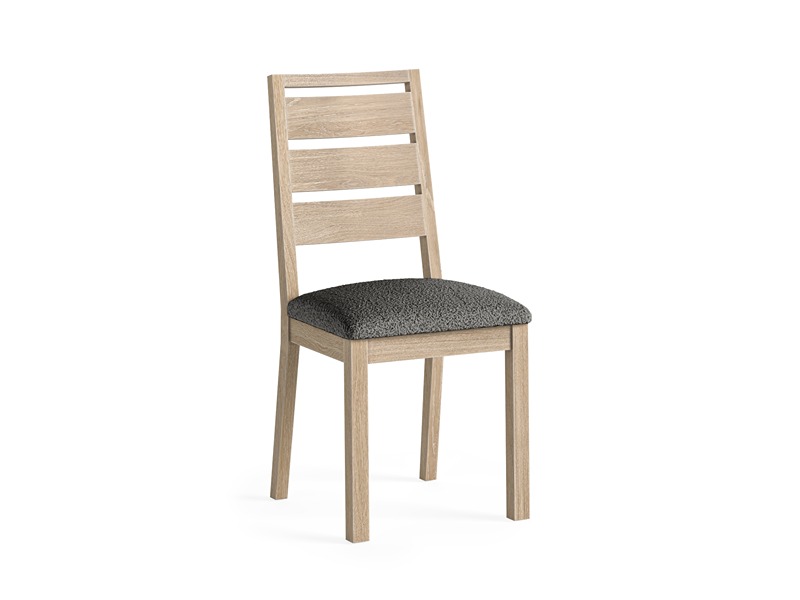 Modern Country Oak Dining Chair (Bouncle Grey)