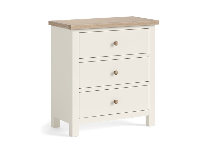 Modern Country Oak - Coconut 3 Drawer Chest