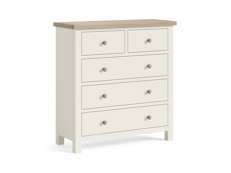 Modern Country Oak - Coconut Chest 2 Over 3