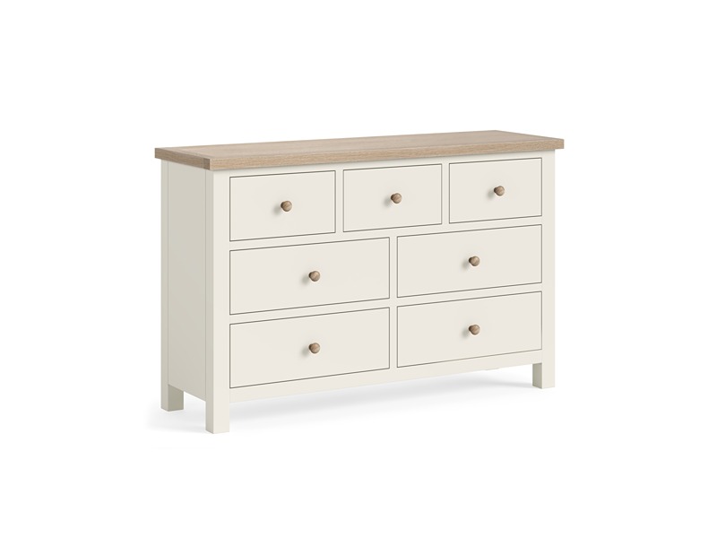 Modern Country Oak - Coconut Chest 3 Over 4