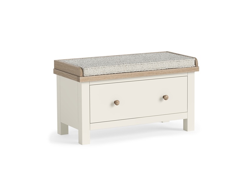 Modern Country Oak - Coconut Hallway Bench With Dr