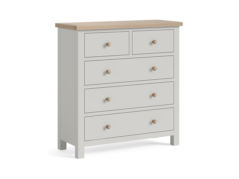 Modern Country Oak - Grey Chest 2 Over 3