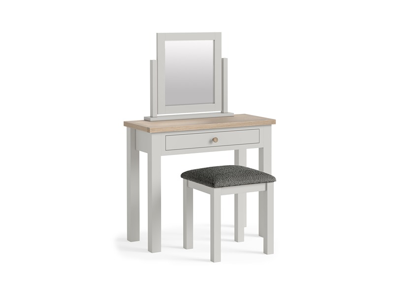 Modern Country Oak - Grey Single Drawer Desk